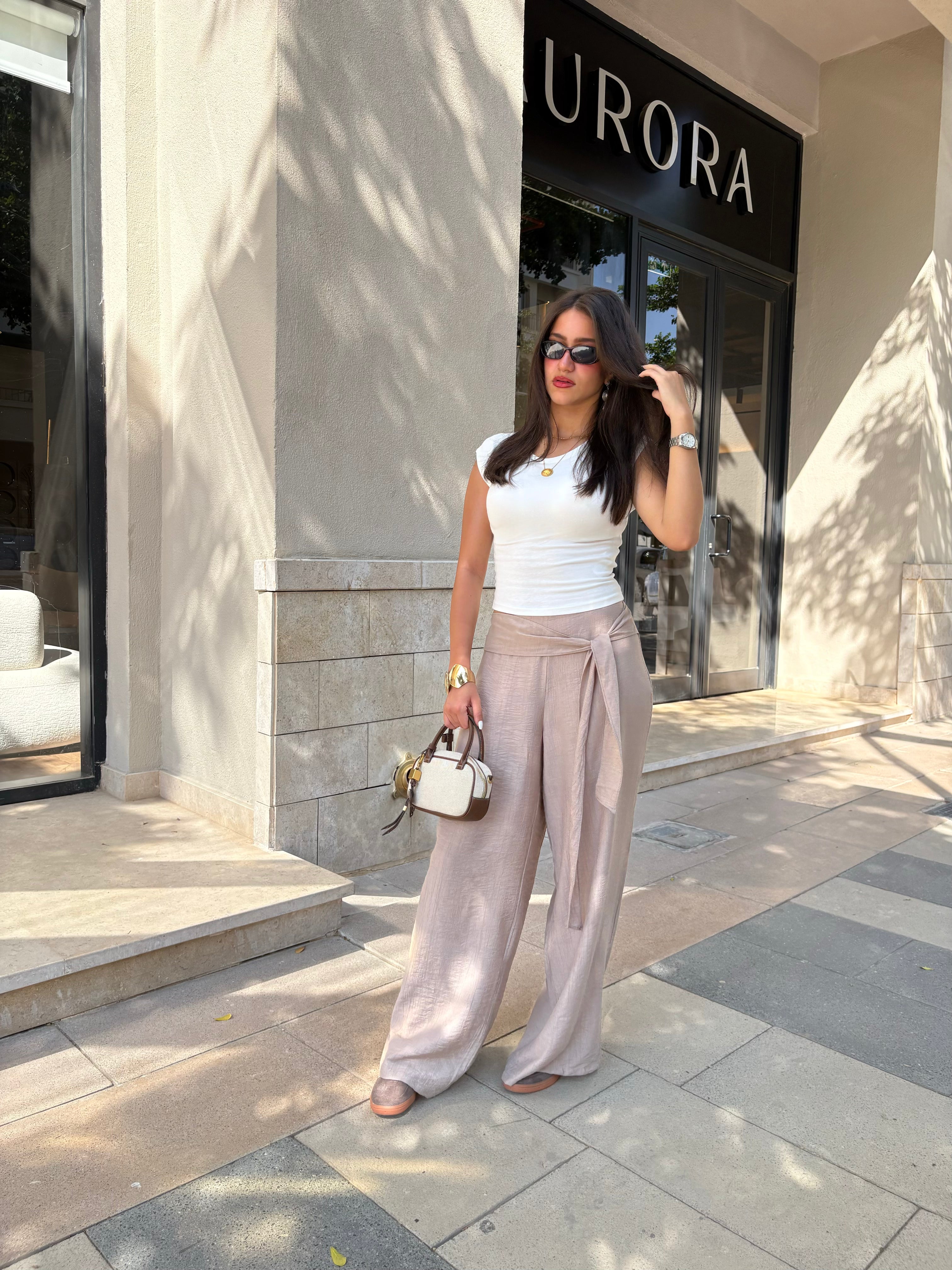 Waist wrap pants
