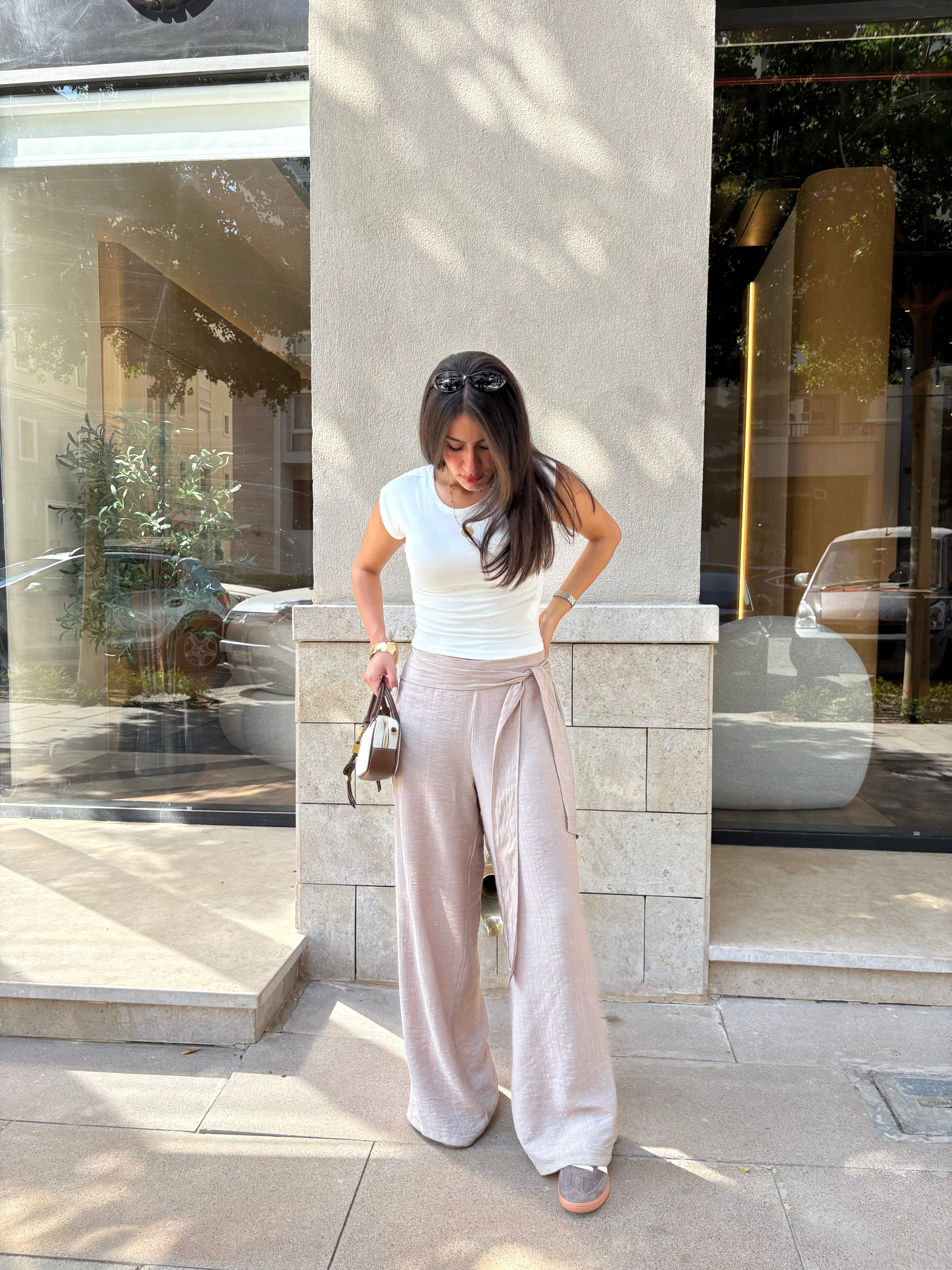 Waist wrap pants